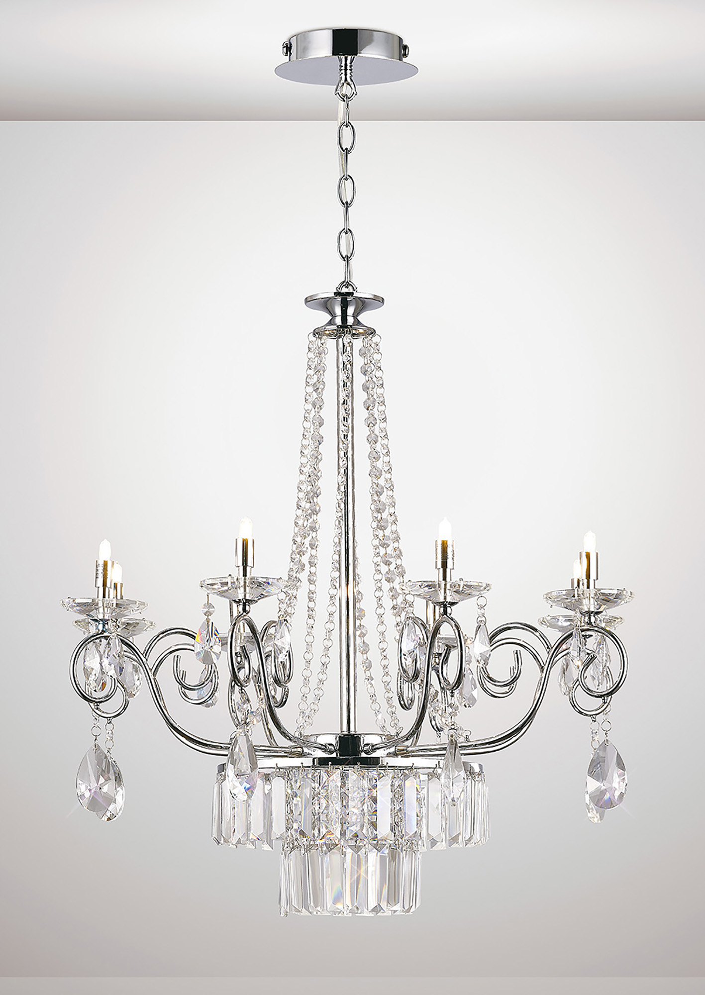 IL31616  Eden Crystal Chandelier 8 Light